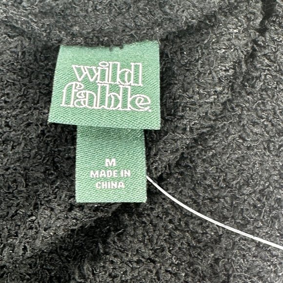 2 Piece Wild Fable Women's Med Black Crop Sweater And Light Blue Ribbed T-Shirt - Picture 5 of 16